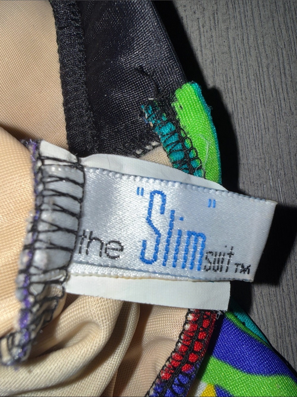 Tropical Multicolor One-Piece Swimsuit — Strap Detail - Picture 3 of 3